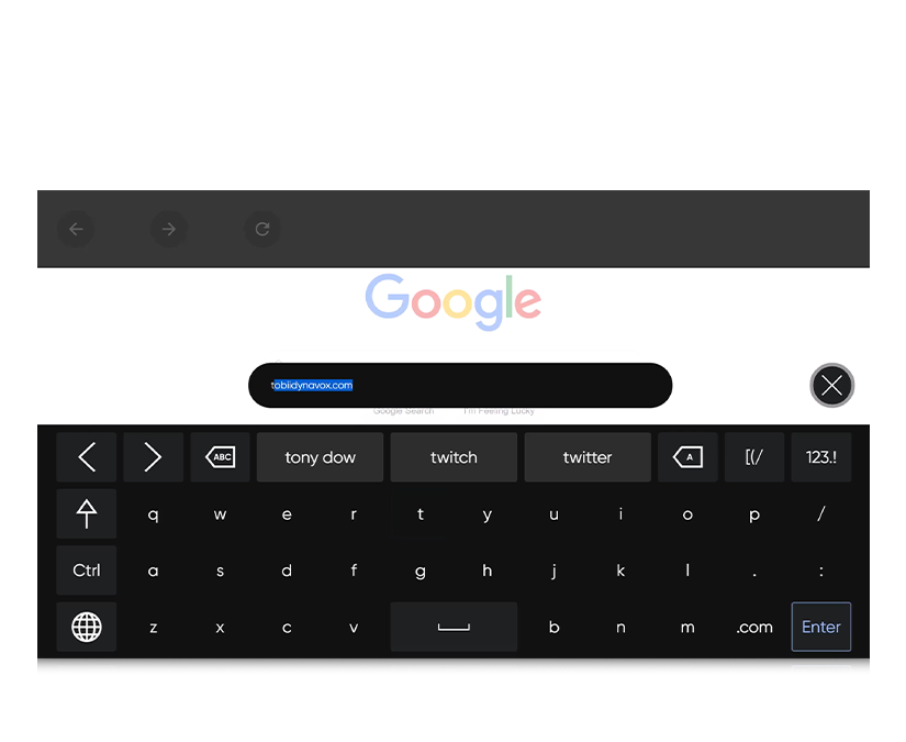 TD Browse fra Tobii Dynavox: søgefunktion med prædikativt tastatur baseret på geolokation