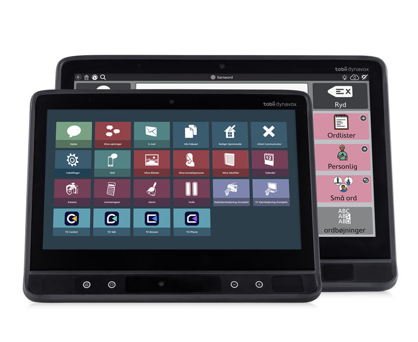 Tobii Dynavox TD I-series TD I-13 og TD I-16 talegenererende enheder side om side