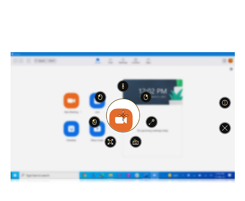 Tobii Dynavox TD Control Interaction First: Menu med Zoom i baggrunden