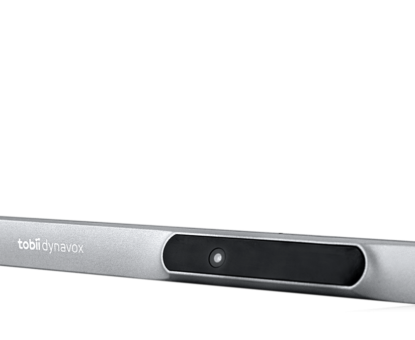 Nærbillede af Tobii Dynavox PCEye: verdens førende øjenstyring til betjening.