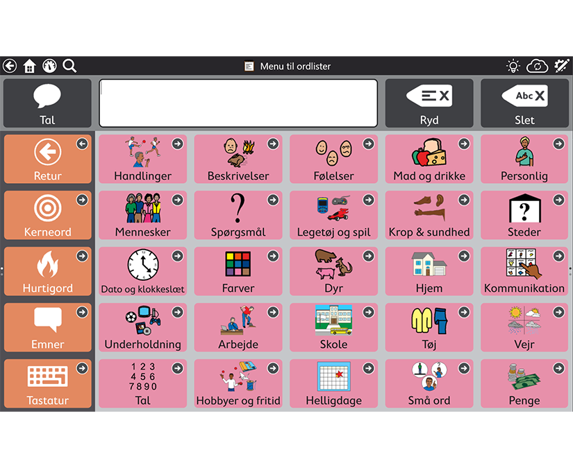 Tobii Dynavox TD Snap med ordlister 